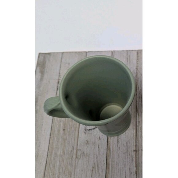 Set 1 Pfaltzgraff Naturewood Green Tall Accent Mugs Dragonfly Leaves Bee Retired - Picture 5 of 7